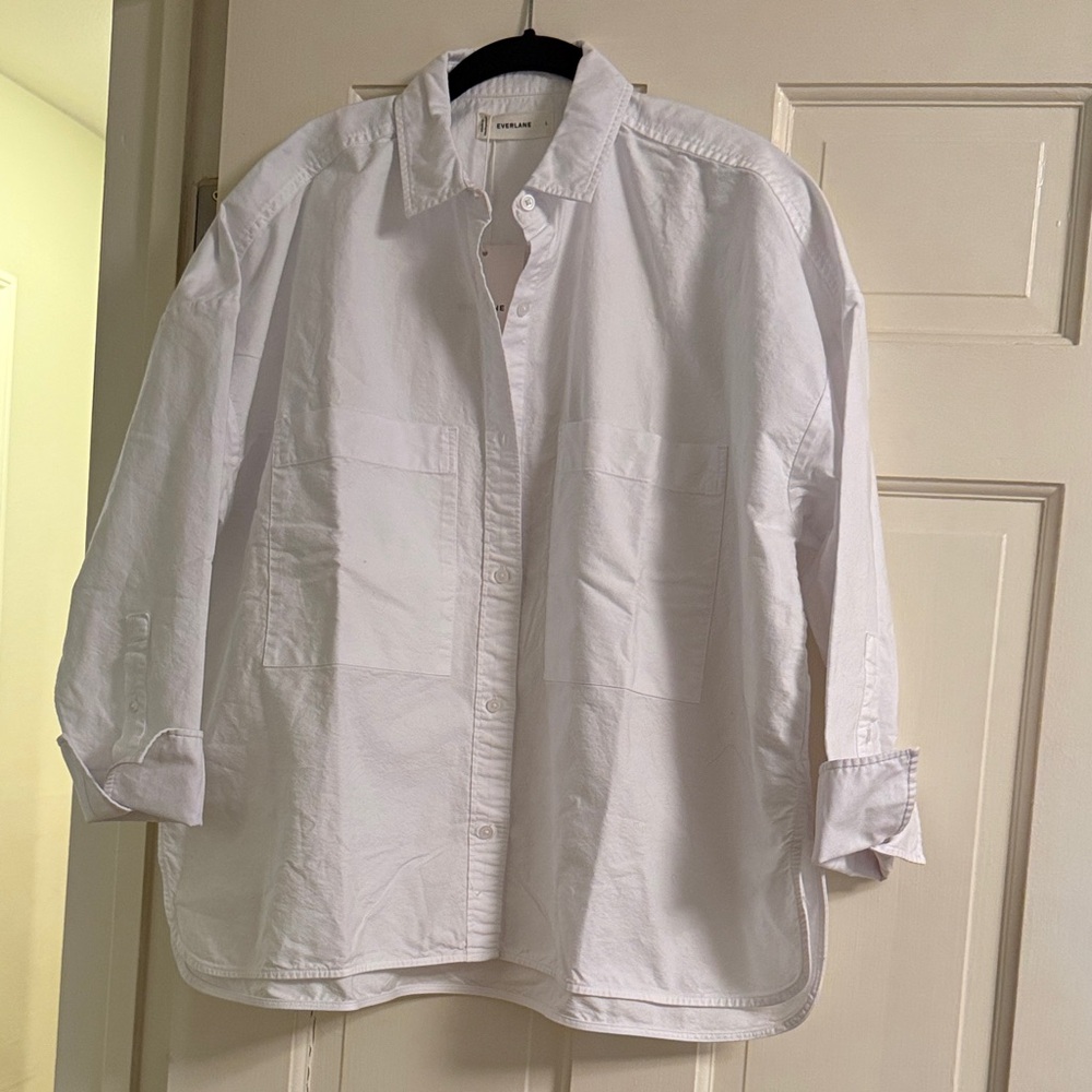 Everlane White Button-Up Blouse